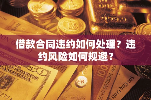 武汉借款合同违约如何处理？违约风险如何规避？