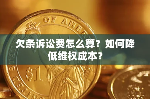 武汉欠条诉讼费怎么算？如何降低维权成本？