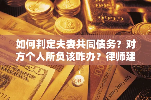 武汉如何判定夫妻共同债务？对方个人所负该咋办？律师建议