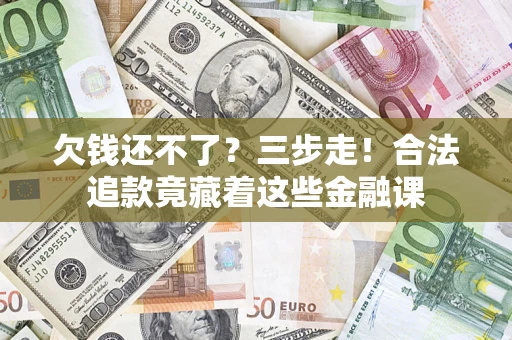 武汉欠钱还不了？三步走！合法追款竟藏着这些金融课