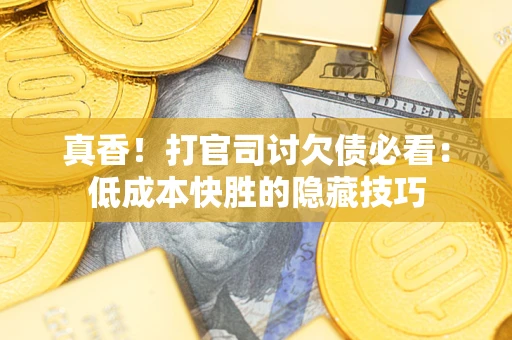 武汉真香！打官司讨欠债必看：低成本快胜的隐藏技巧